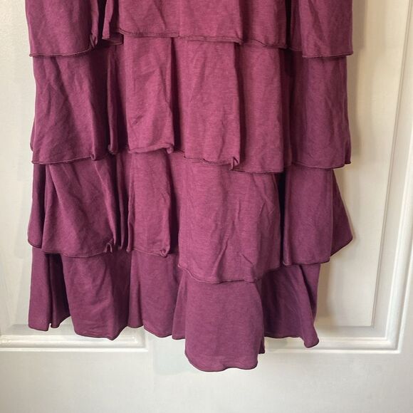 NWT New Loft Purple Ruffle Tiered Dress Size XS - Picture 6 of 8